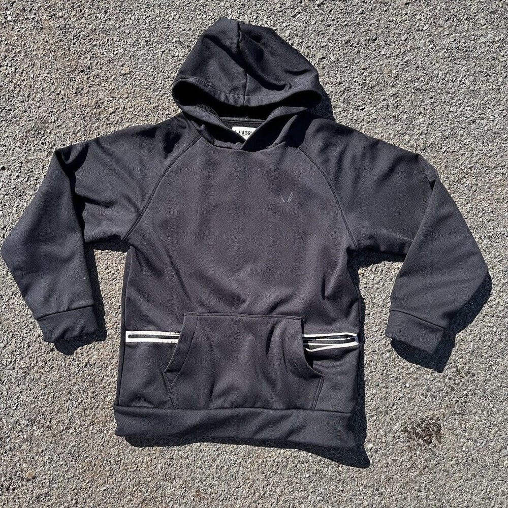 ASRV Aesthetic Revolution Black Hooded Pullover Multiple Pockets Men's XS READ